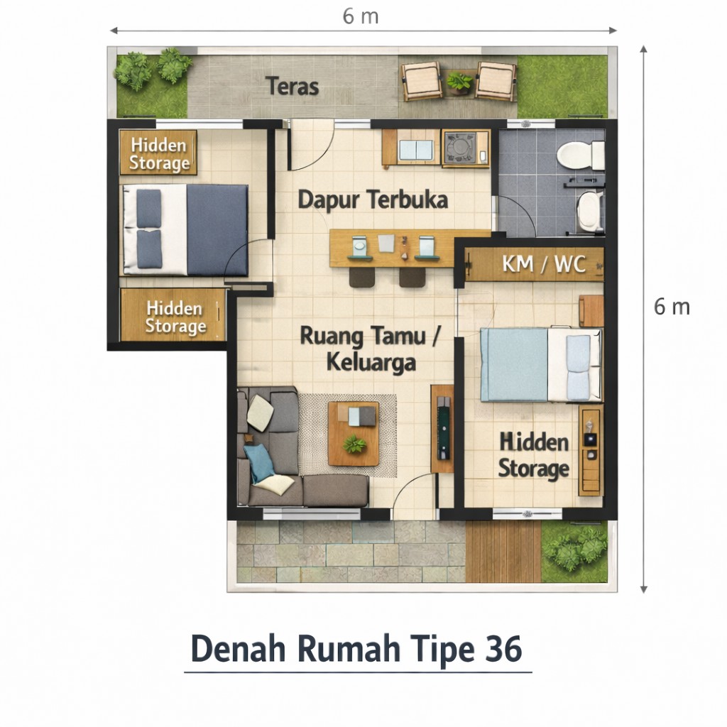 Gambar Rumah Sederhana yang Cocok untuk Lahan Terbatas